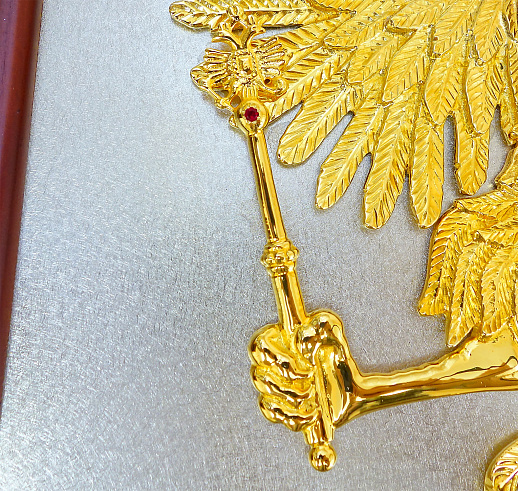 Бронзовый герб России на стену купить с доставкой Бронзовый герб России на стену